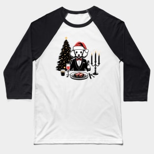 Poodle Dog Christmas Baseball T-Shirt